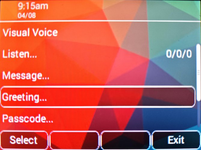Office Phone Main Menu